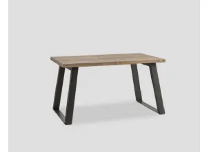 Tavolo DB005962 base metallo e top massello di Dialma Brown
