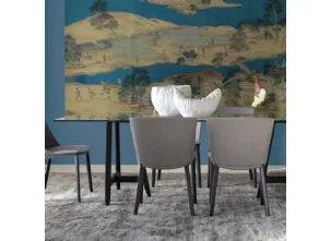 Tavolo Easel con top in vetro di Driade