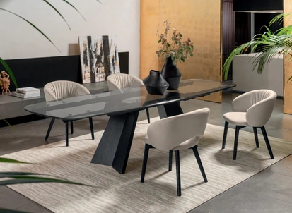 Tavolo allungabile Icaro in vetro di Calligaris