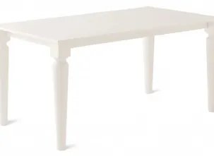 Tavolo Igol tinto bianco con top impiallacciato e struttura in massello di Veneta Cucine