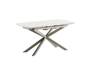 Tavolo allungabile Kanto Caranto con piano in ceramica e struttura in metallo di Veneta Cucine