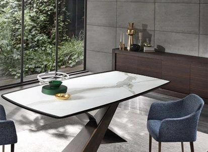 Tavolo Living in legno e ceramica di Riflessi