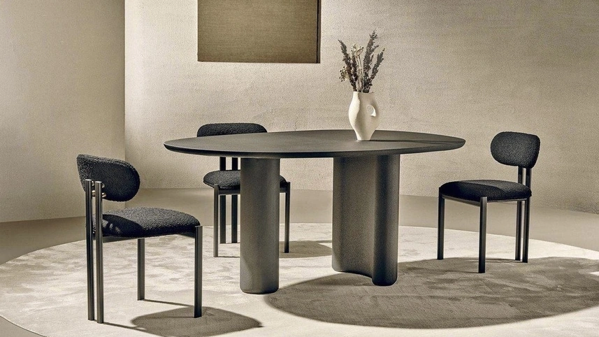 Tavolo Lymph in materico Nero di Nature Design