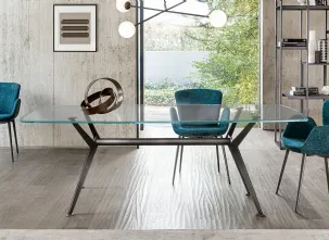 Tavolo Master in cristallo di Riflessi