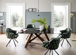 Tavolo Metal con top in Ceramica di Alta Corte