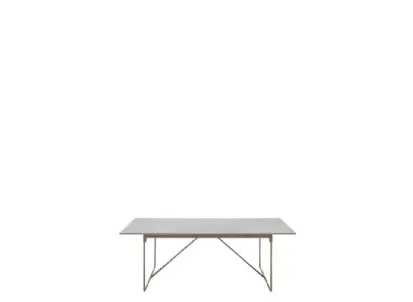Tavolo con struttura in tubo e lamiera di acciaio verniciato e piano in mdf MINGX di Driade
