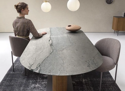 Tavolo Rigadin in pietra di Alf Da Frè