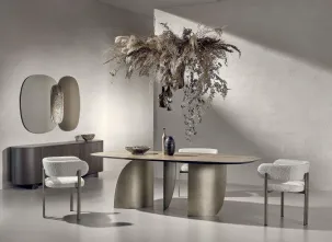 Tavolo Sail in Noce Americano e metallo di Nature Design