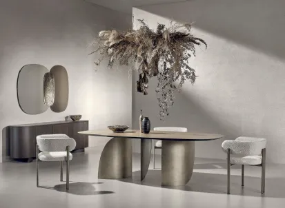 Tavolo Sail in Noce Americano e metallo di Nature Design