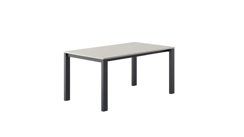 Tavolo Sinfonia con piano in laminato e struttura in metallo di Veneta Cucine