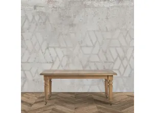 Tavolo allungabile Stromboli realizzato in legno massello di Rovere naturale di Dialma Brown