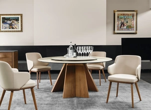 Tavolo rotondo Susan in ceramica di Calligaris