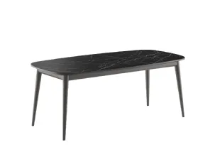 Tavolo Tancredi Caranto con paino in ceramica e struttura in legno di Veneta Cucine