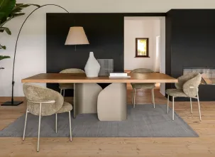 Tavolo Twins in legno massello Wild Natural di Calligaris