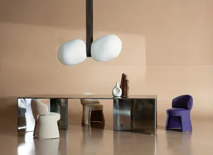 Tavolo di design in acciaio Y25 di Baxter