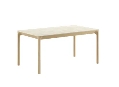 Tavolo allungabile Zeno Caranto con piano in ceramica e base in legno di Veneta Cucine