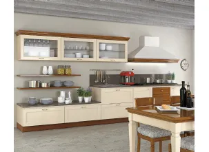 Cucina Classica lineare in legno laccato opaco I Ciliegi composizione 02 Le Fablier