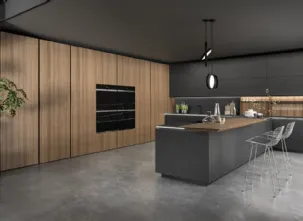 Cucina Design con penisola Link 01 di Snaidero