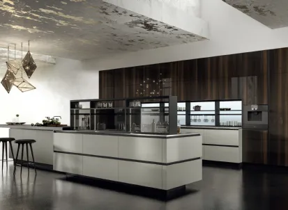 Cucina Design con isola Link Champagne di Snaidero