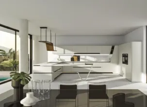 Cucina Design con penisola Vision 01 di Snaidero