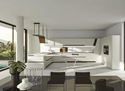Cucina Design con penisola Vision 01 di Snaidero
