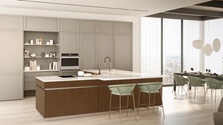 Cucina Moderna con penisola Convivio di Veneta Cucine