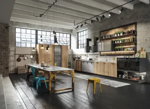 Cucina Moderna lineare Loft ispirata al mondo metropolitano industriale di Snaidero
