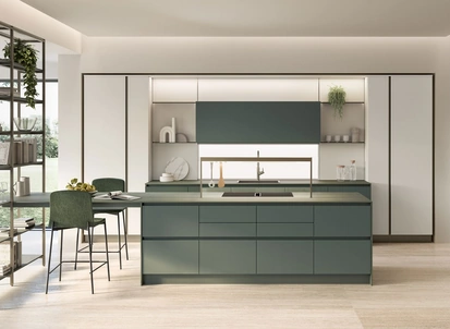 Cucina Moderna con isola Oyster 01 di Veneta Cucine