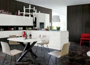 Cucina Moderna con penisola Oyster 07 di Veneta Cucine