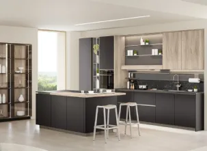 Cucina Moderna con isola Start Time J 02 di Veneta Cucine