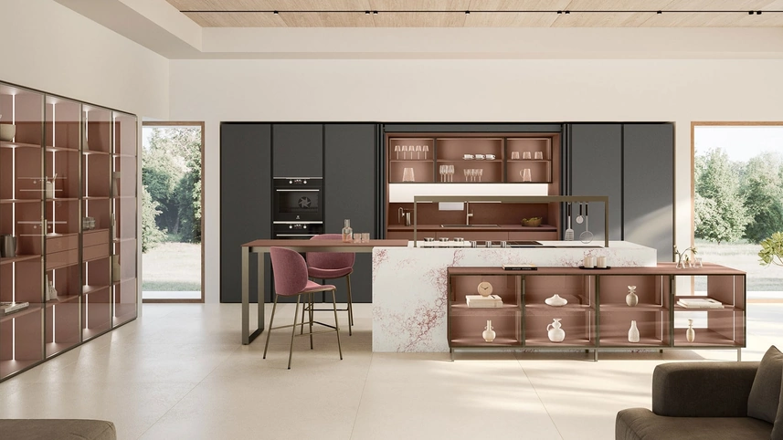 Cucina Moderna con isola Lounge 02 di Veneta Cucine