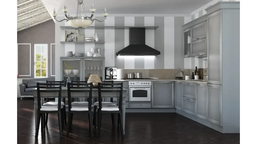 Cucina angolare Shabby Chic Le Gemme composizione 03 di Le Fablier