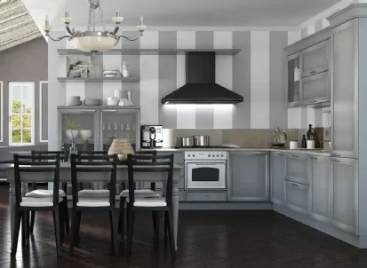 Cucina angolare Shabby Chic Le Gemme composizione 03 di Le Fablier