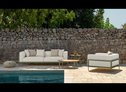 Arredo da esterno in tessuto e alluminio CleoSoft Alu di Talenti