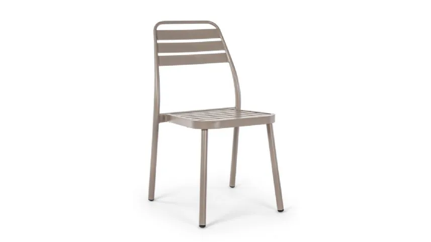 Sedia da giardino in alluminio Lennie Impilabile di Bizzotto