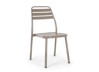 Sedia da giardino in alluminio Lennie Impilabile di Bizzotto
