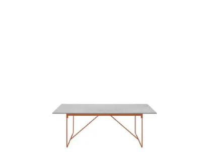 Tavolo da giardino con struttura in acciaio e piano in Quarzite MINGX di Driade
