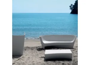 Tavolino da esterno in polietilene bianco Piaffe di Driade
