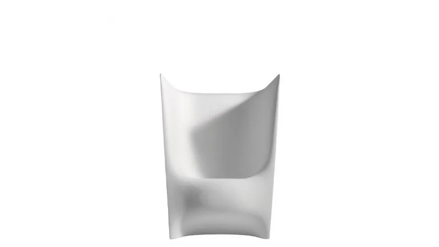 Poltroncina in plastica monoblocco bianca PLIE di Driade