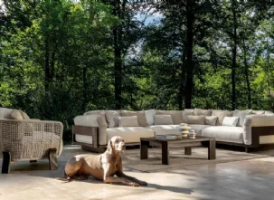 Arredo da esterno in tessuto Argo Wood di Talenti