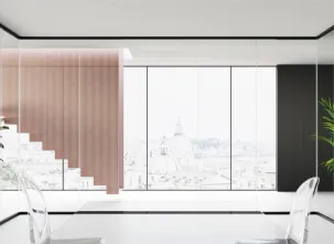 Pareti divisorie per Ufficio in cristallo Mood M2 di Las Mobili