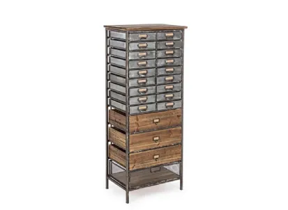 Cassettiera Ufficio Officina con 22 cassetti in metallo e legno di Bizzotto