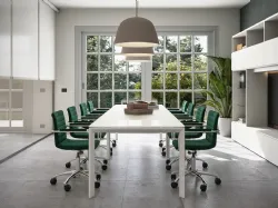 Sedia Operativa Nice in tessuto trapuntato imbottito di Cinquanta3