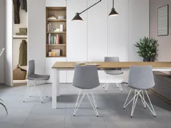 Sedia Ospiti in tessuto con gambe in metallo Sneek di Cinquanta3